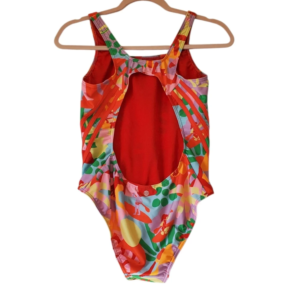 New Women's Adidas Farm Pearl Citrine One Piece Swimsuit‎ Size 12 NWT